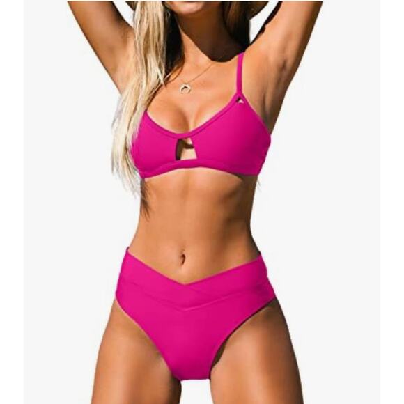 CUPSHE Hot Pink Bikini - Picture 1 of 6